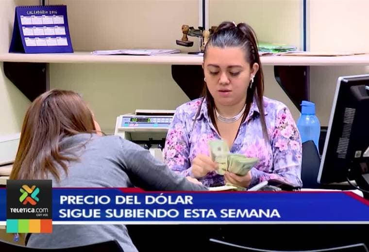 Precio del dólar sigue subiendo y 8 entidades financieras lo venden en ₡587