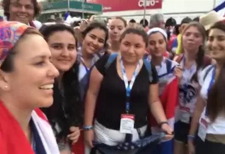 Peregrinos ticos describen la llegada del papa a Panamá