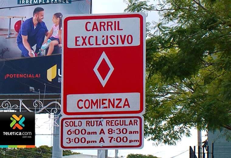 Autoridades no descartan aplicar carril exclusivo para transporte público en mas calles de San José