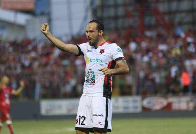 Marco Ureña celebra su gol en Guápiles | CORTESÍA PRENSA LDA