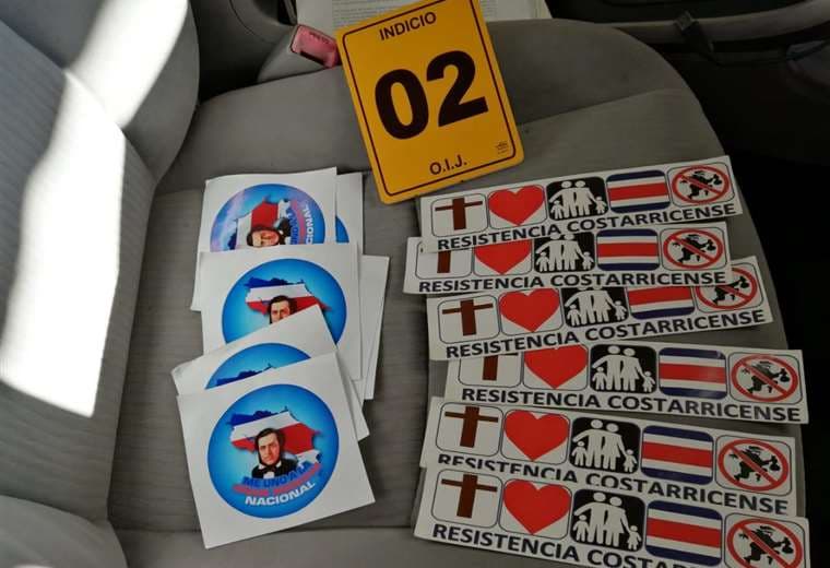 Material decomisado durante allanamientos 