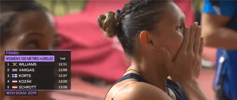 Andrea Vargas en Doha. 