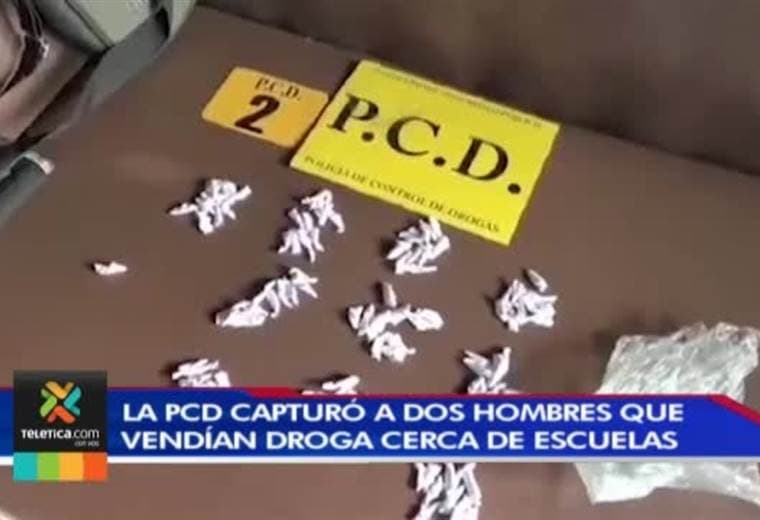 La PCD capturó a dos hombres que vendían droga cerca de escuelas en Alajuela