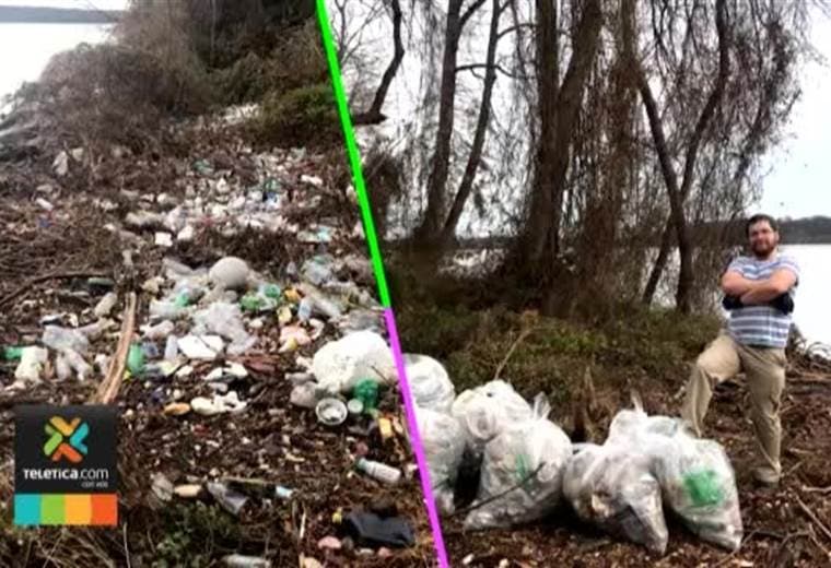 Vecinos de Santa Rosa en Oreamuno de Cartago se unieron para limpiar su pueblo