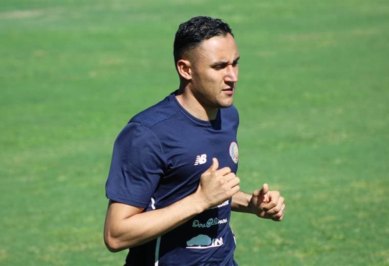 Keylor Navas durante el entrenamiento de La Sele en el Proyecto Gol.|Fernando Araya