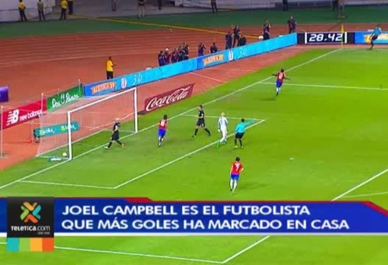 Joel Campbell es el seleccionado que más goles ha marcado en el Estadio Nacional