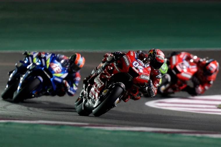 Andrea Dovizioso compite en el Gran Premio de Catar de Moto GP | AFP