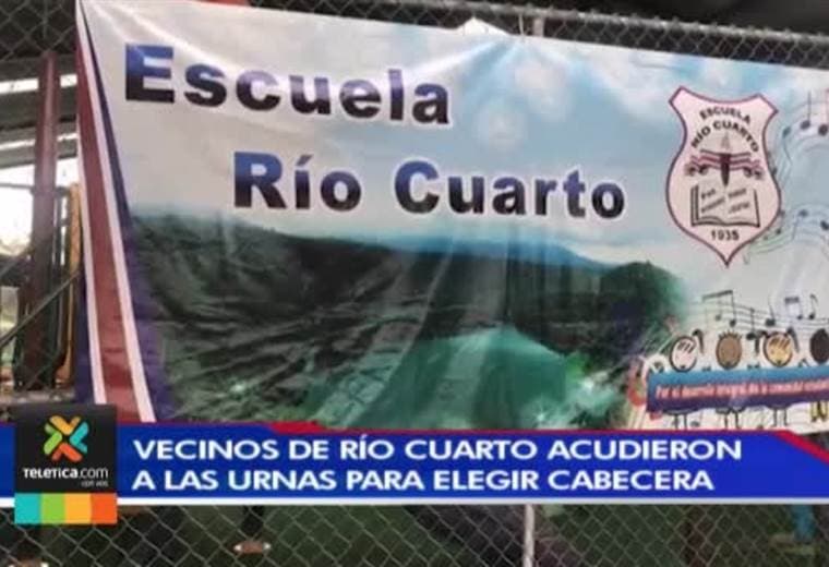 Pobladores de Río Cuarto acudieron este domingo a las urnas para elegir la cabeza del nuevo cantón.