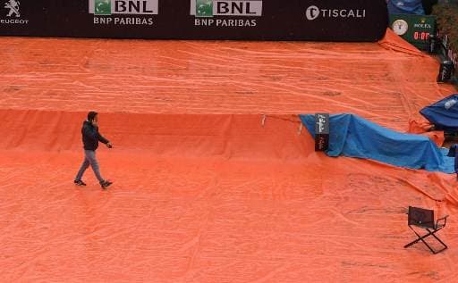 Foro Itálico es golpeado por las lluvias | AFP