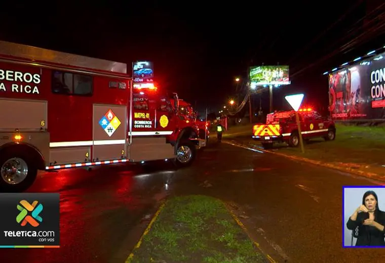Tres personas resultaron afectadas tras escape de gas la noche de este martes en Santa Ana