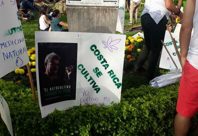 Marcha sobre la concientización del cannabis medicinal se efectuó este sábado en el Parque Morazán