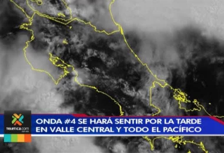 Onda tropical número cuatro afectará el país la tarde de este miércoles