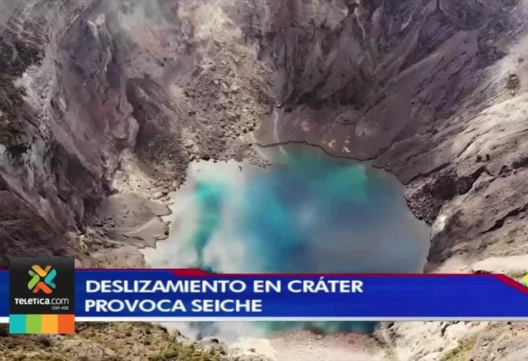 Deslizamiento a lo interno del cráter del volcán Irazú provoco un tsunami en la laguna cratérica