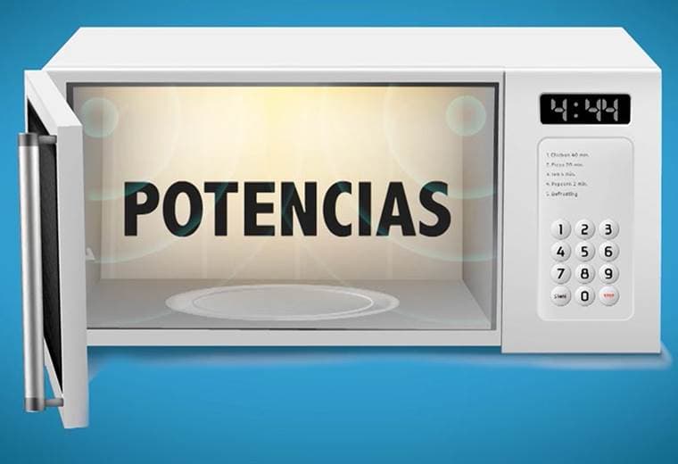 Potencia adecuada para el microondas sus alimentos