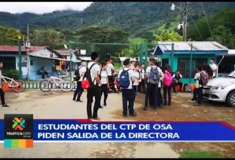 Estudiantes del CTP de Osa piden al MEP cambiar a la directora del centro educativo