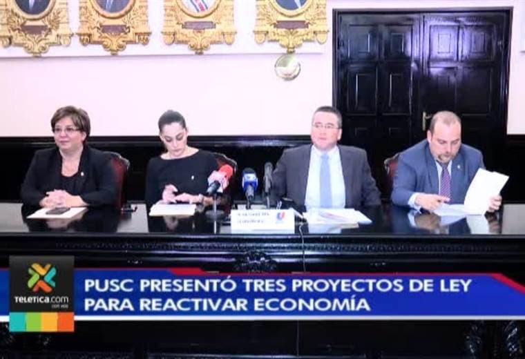Fracción del PUSC presentó tres proyectos de ley para reactivar la economía