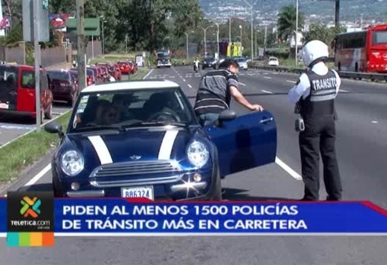Sindicato de Tránsito acusa un faltante de al menos 1.500 oficiales en carretera