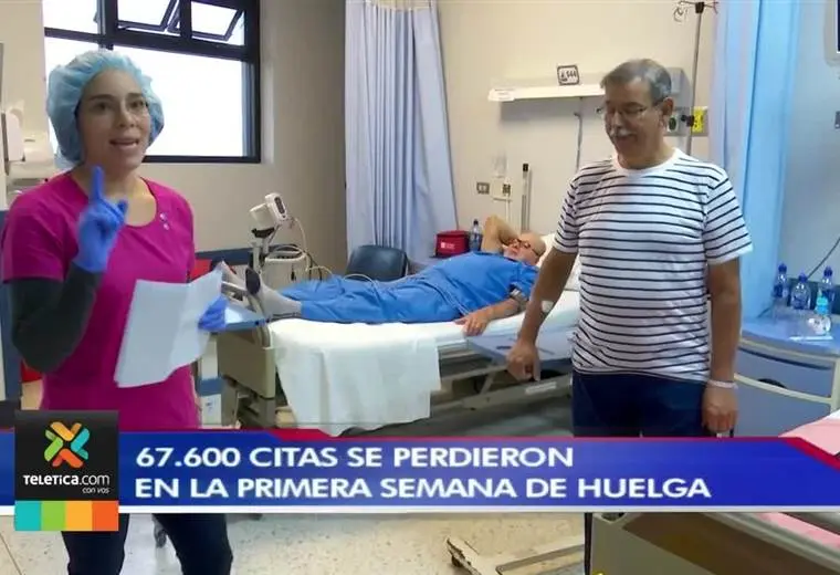 Más de 67.600 citas perdidas deja la primera semana de huelga en la CCSS