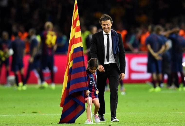 Luis Enrique y su hija Xana | AFP
