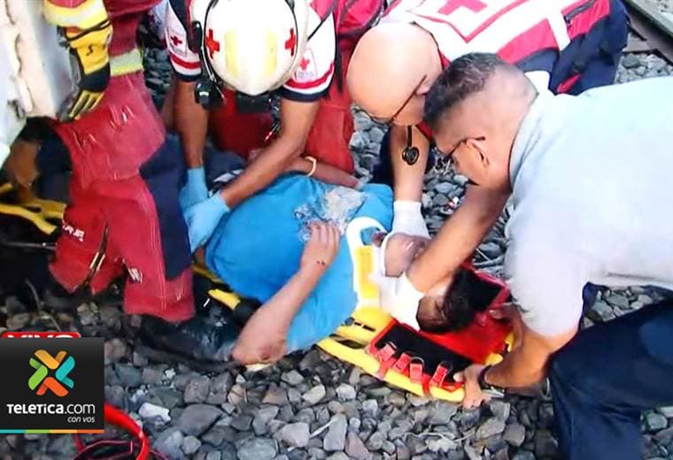 Hombre en condición delicada tras sufrir atropello del tren en Sabana Sur