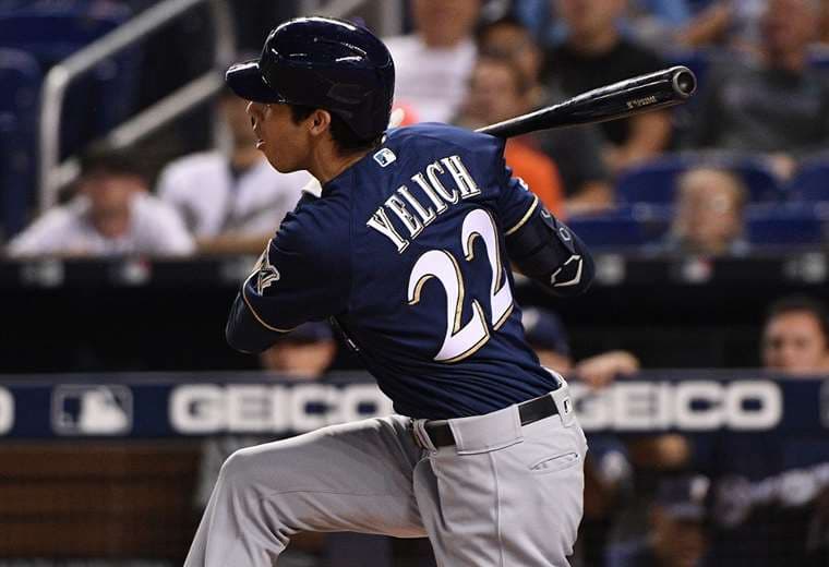 Christian Yelich, de los Cerveceros de Milwaukee fue líder de bateo | AFP