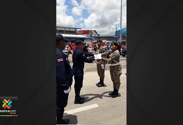 Panamá realiza acto protocolario de cambio de banderas con Fuerza Pública de Costa Rica