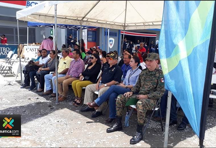 Panamá realiza acto protocolario de cambio de banderas con Fuerza Pública de Costa Rica