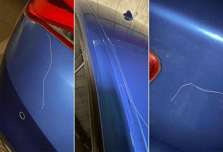 Le rayan carro en la calle tras negarse a pagar ₡10 mil a cuidacarros