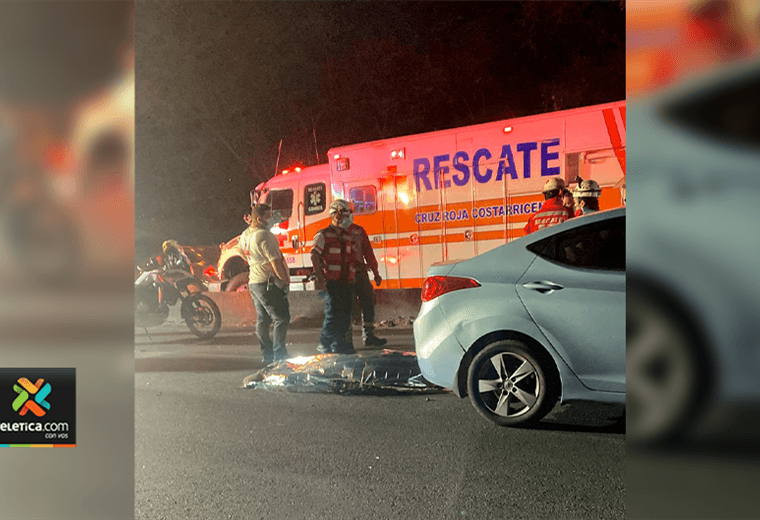 Motociclista muere arrollado por vehículo sobre la General Cañas