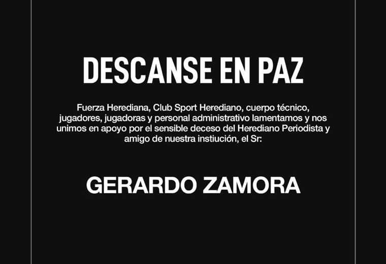 Herediano lamenta la sensible pérdida de Gerardo Zamora, uno de sus aficionados insignias