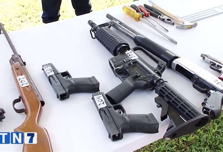 Policía ha decomisado 40 armas militares en lo que va del año