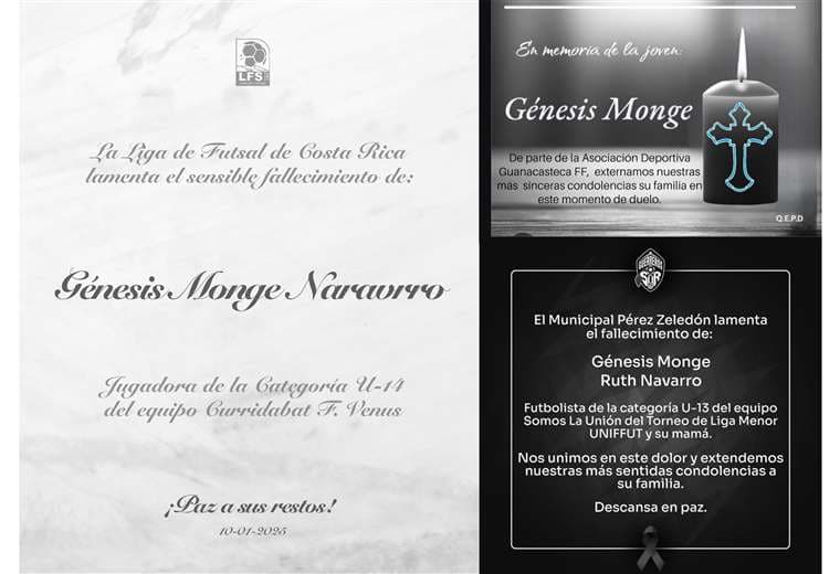 Escuelas, Liga de Futsal y equipos de Primera División unidos a sensible muerte de familia en accidente