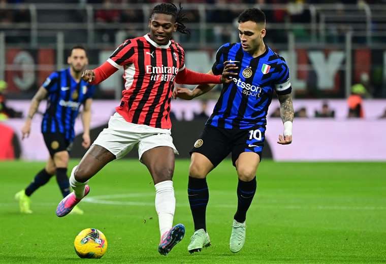 El derbi de Milán al ritmo que marcan Lautaro Martínez y Rafael Leao