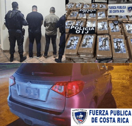 Incautan 330 paquetes de cocaína durante retén nocturno en Herradura