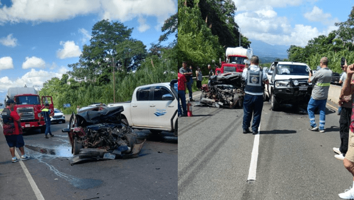 Violento choque frontal entre carro y pick-up deja un muerto en San Carlos