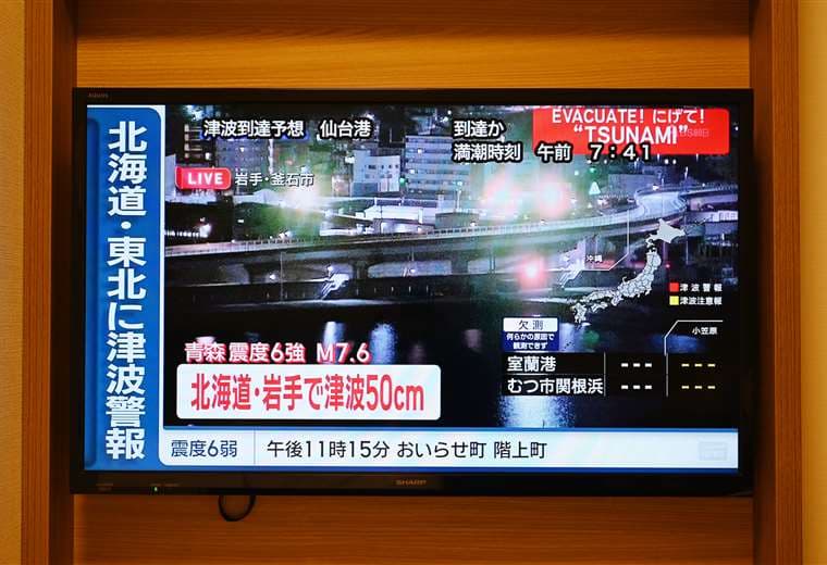 Japón levanta el alerta de tsunami tras terremoto de magnitud 7,6