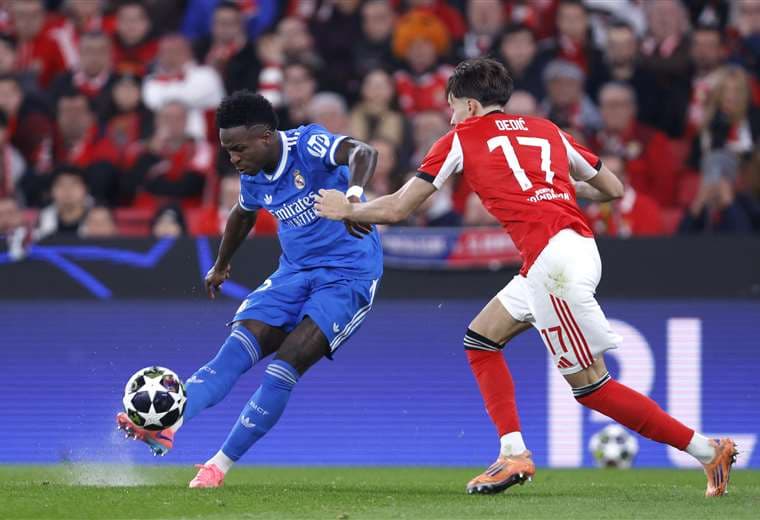 Golazo de Vinícius abre el candado del Benfica para el Real Madrid en la Champions League