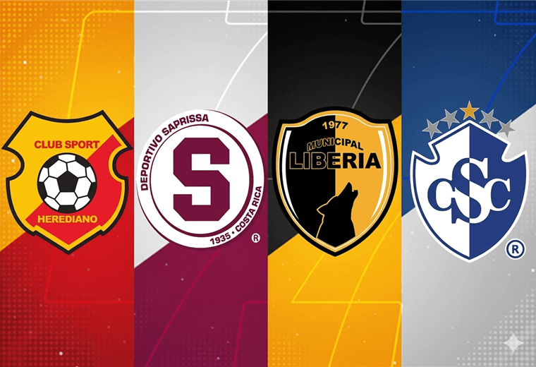 Herediano, Saprissa, Liberia y Cartaginés en datos