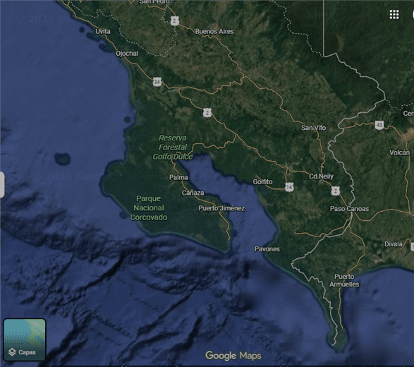 Reportan caída de aeronave en Zona Sur de Costa Rica