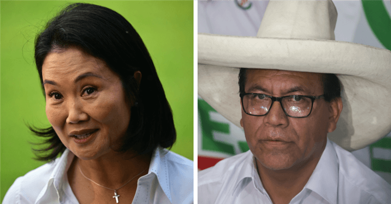 Con 100% de actas escrutadas, Keiko Fujimori y Roberto Sánchez disputarán presidencia de Perú el 7 de junio