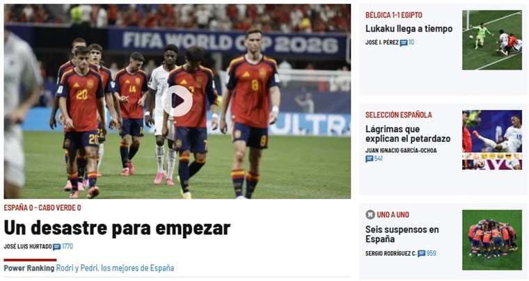 Desastre: Así informan en España el histórico empate de Cabo Verde