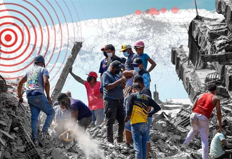 Mapa satelital que muestra destrucción en zona más afectada por terremotos de Venezuela