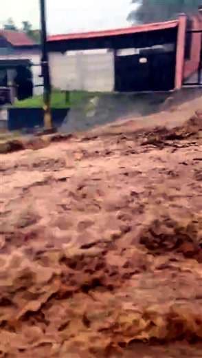 Video: Casas inundadas y puentes colapsados tras fuertes lluvias