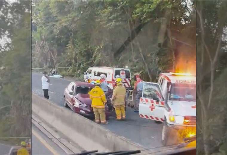 Choque en ruta 32 deja un fallecido y dos heridos graves | Teletica