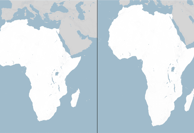 ONU aprueba un nuevo mapamundi que refleja el tamaño real de África