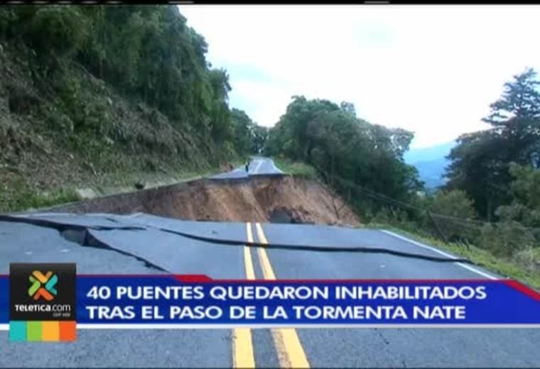 40 puentes quedaron inhabilitados tras el paso de la tormenta Nate