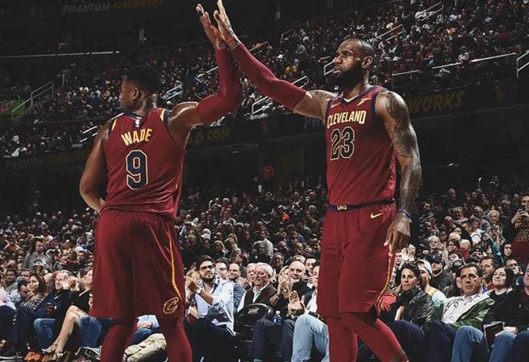 LeBron James y Dwyane Wade, jugadores de los Cavaliers de Cleveland. 
