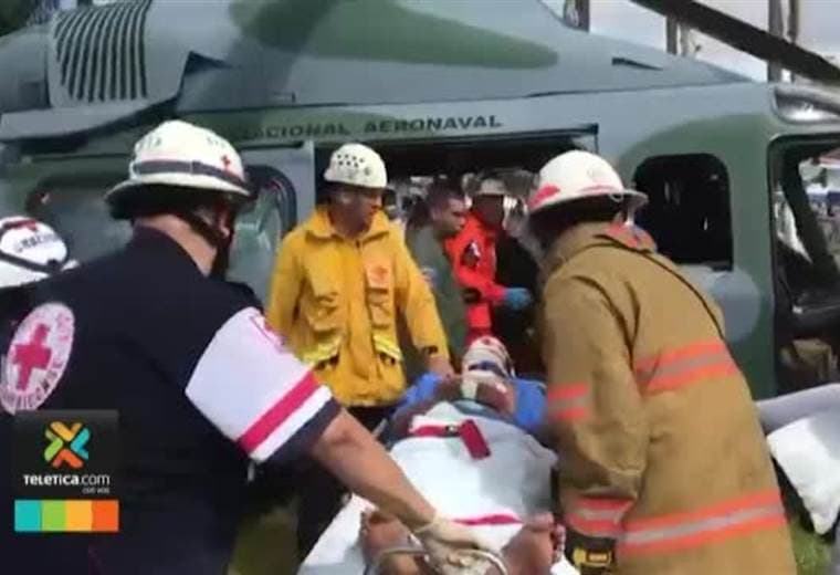 Policias accidentados en Guácimo