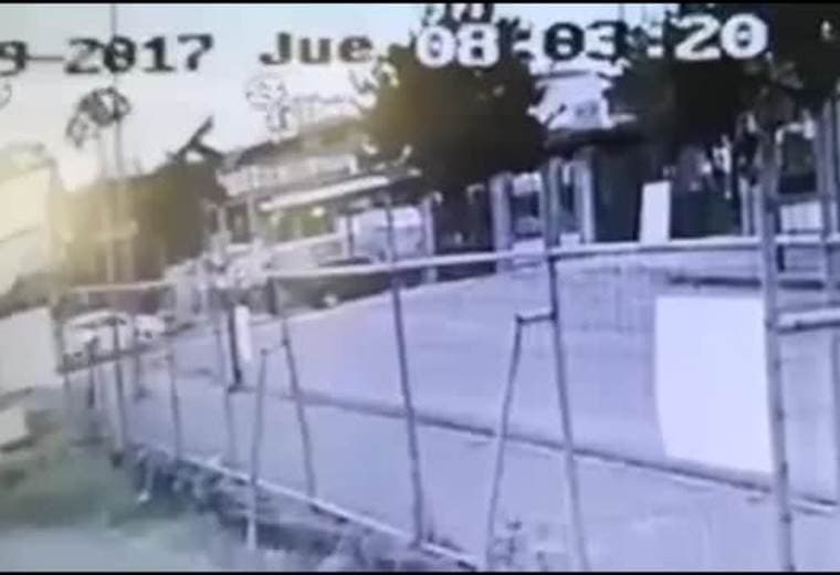 Video capta choque entre tren y bus en San José