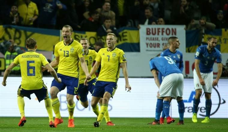 Suecia derrotó a Italia rumbo a Rusia 2018.|AFP